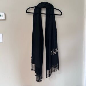 Jones New York Black Scarf Monogram RAA